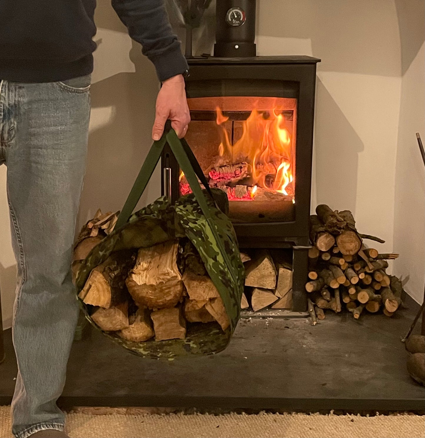 Log Kindling Wrap Carry