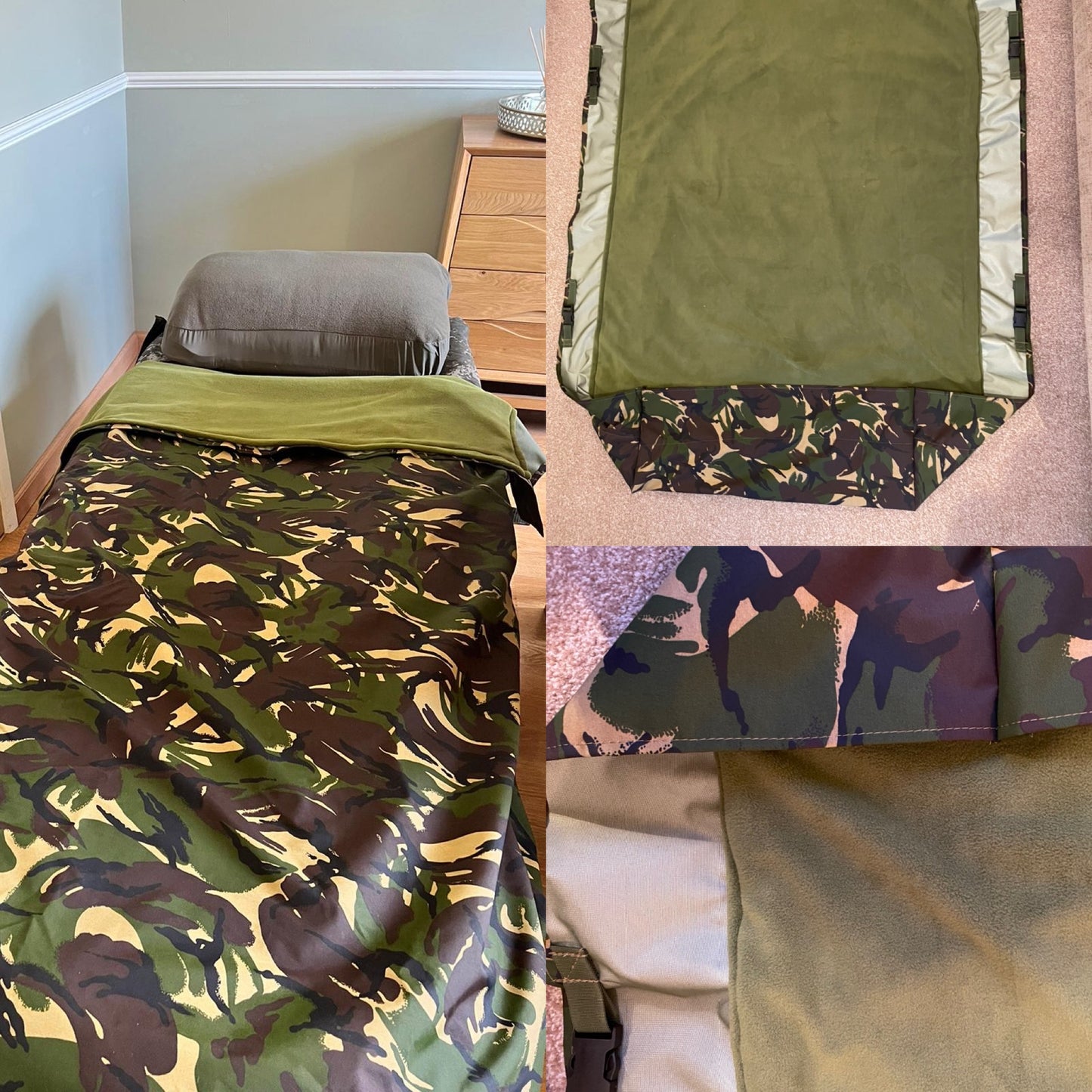 Fleece lined DPM waterproof Goretex Bedchair Cover