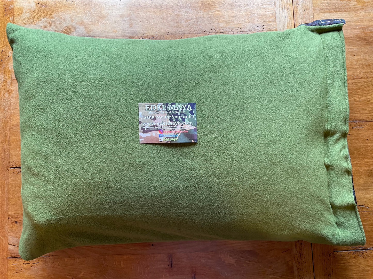 Double sided quilted waterproof and fleece DPM / Olive Pillow Case