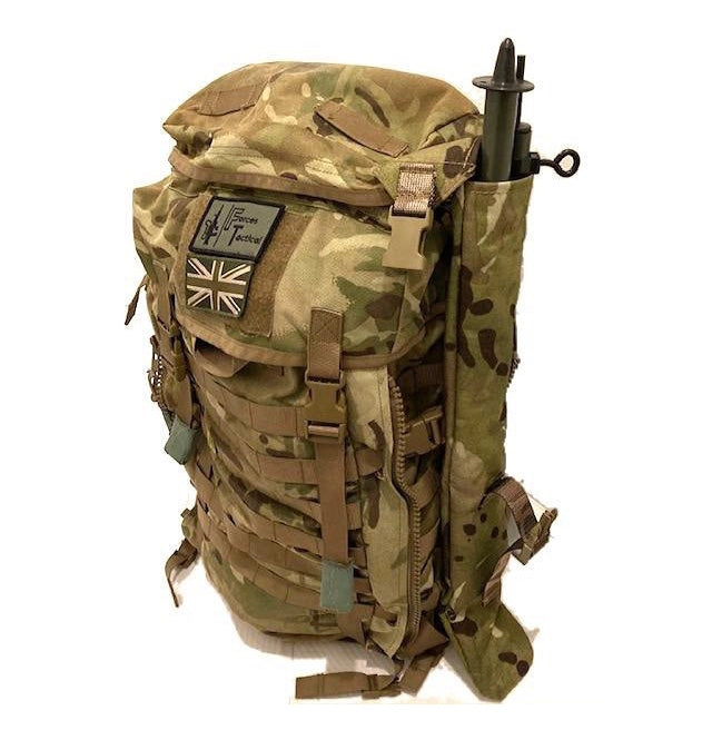 MOLLE back Basha pole Cover MTP . Lightweight Stow Sleeve Camouflage